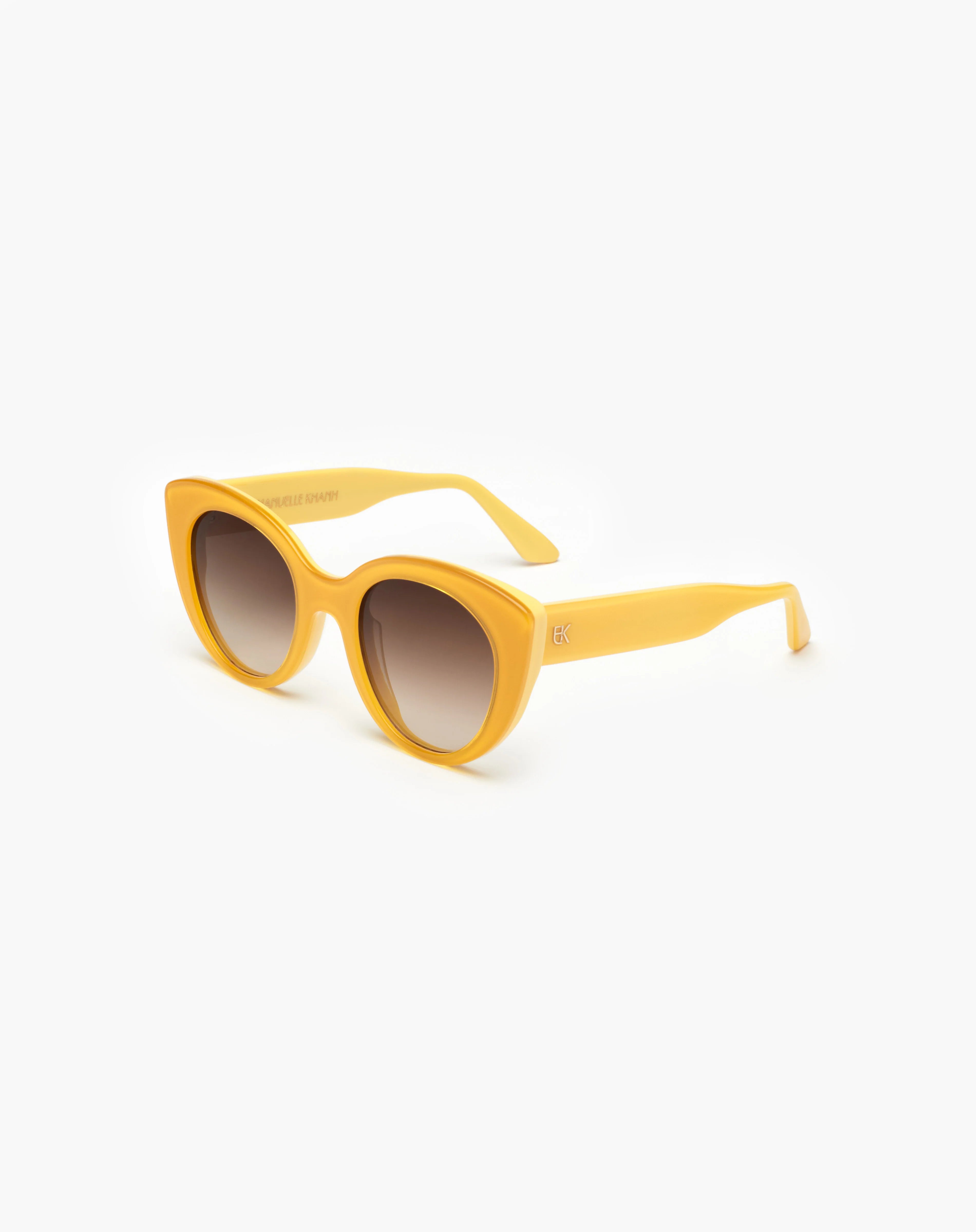 Emmanuelle Khanh Portia 754 acetate yellow sunglasses - front view