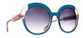 Caroline Abram Hailey 790 acetate blue and pink sunglasses - front view