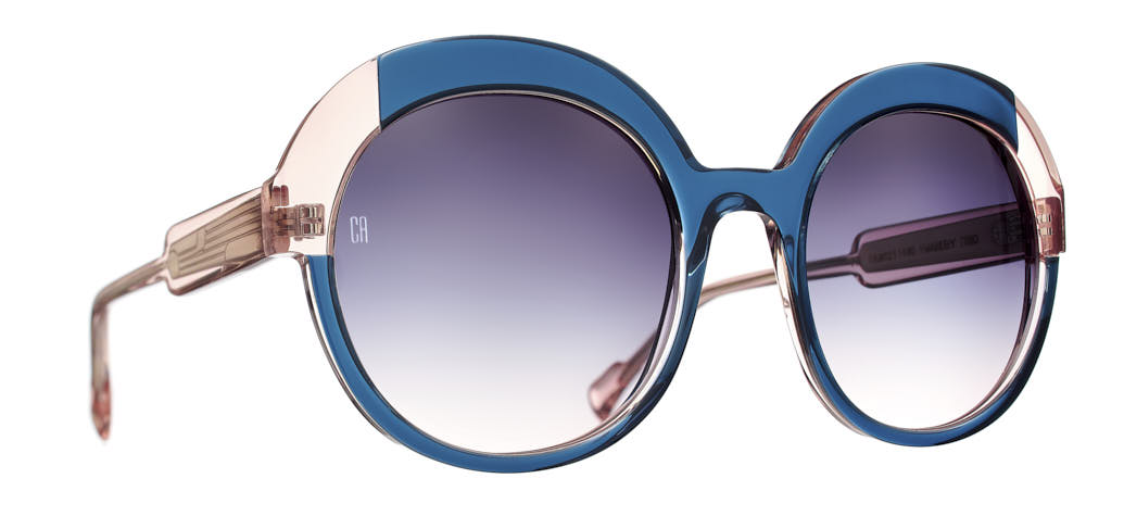 Caroline Abram Hailey 790 acetate blue and pink sunglasses - front view