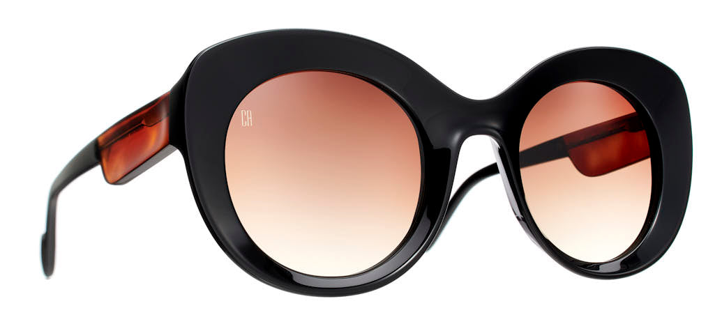 Caroline Abram Lana 265 acetate black and tortoise sunglasses - front view