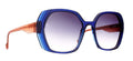 Caroline Abram Kiko 278 acetate blue and orange sunglasses - front view