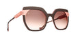Caroline Abram Nava 793 acetate brown and peach sunglasses - front view