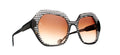 Caroline Abram Reiji 935 acetate black and white sunglasses - front view