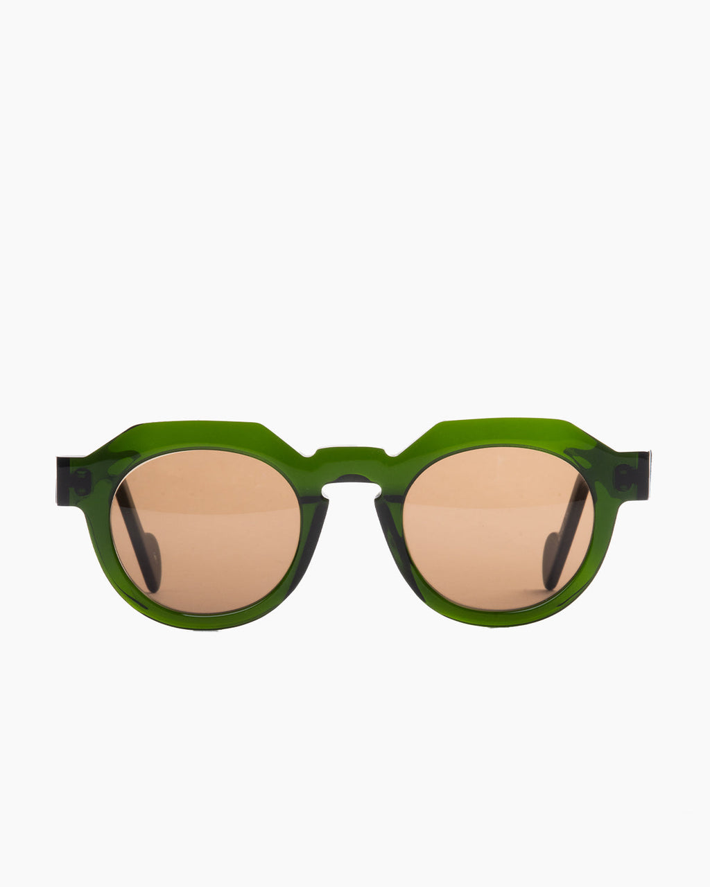 Anne & Valentin Serge acetate green sunglasses - front view