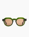 Anne & Valentin Serge acetate green sunglasses - front view