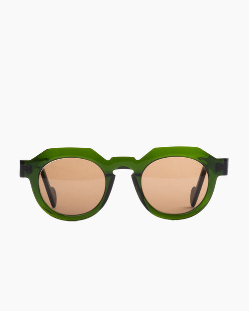 Anne & Valentin Serge acetate green sunglasses - front view