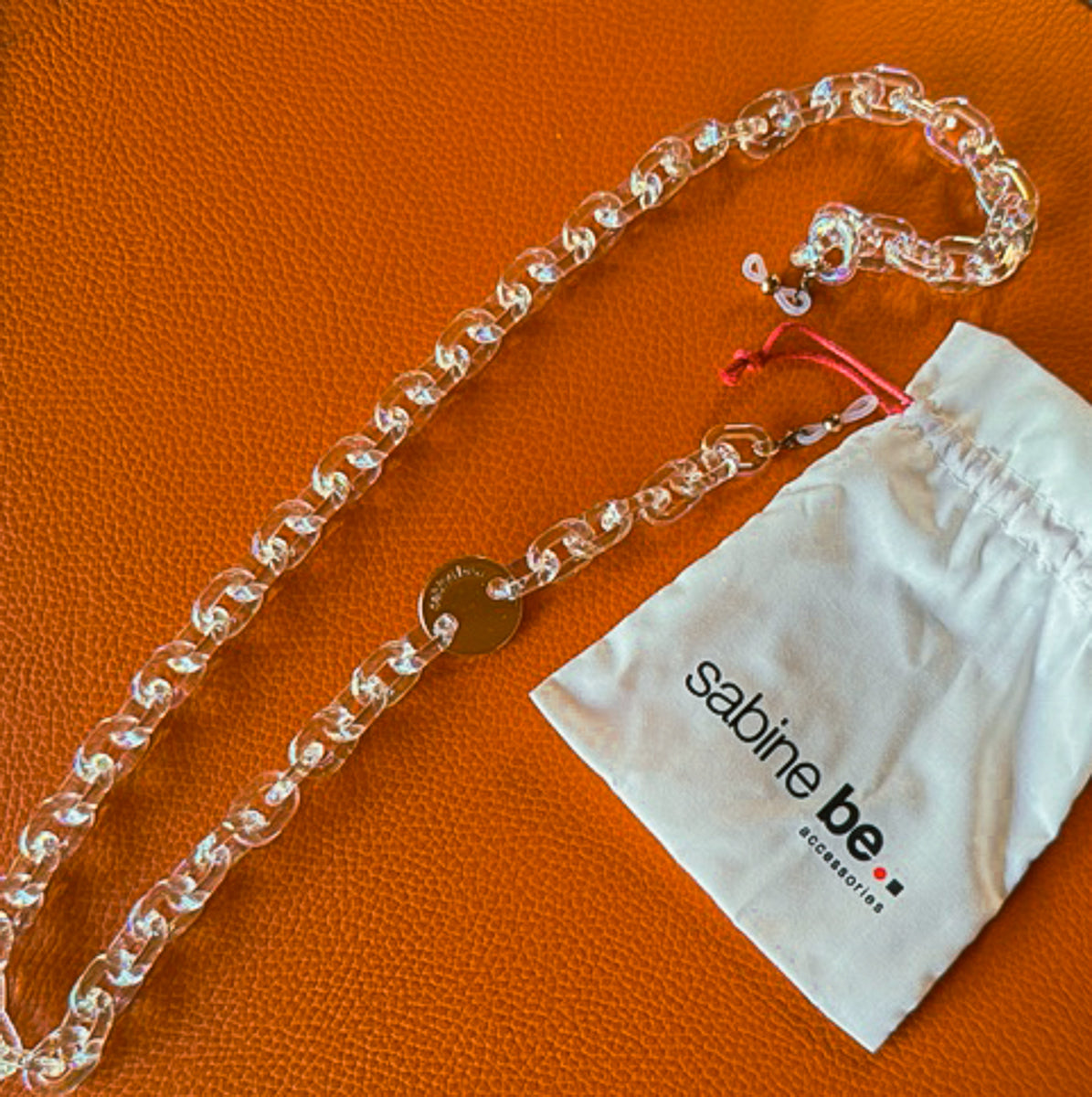 Sabine Be BE Addict Chain holographic resin eyewear chain - front view