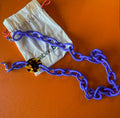 Sabine Be Pretty Chain Majorelle blue resin eyewear chain - front view