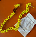 Sabine Be Pretty Chain fluoro yellow resin eyewear chain - front view
