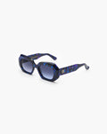 Emmanuelle Khanh Dixie 281 acetate blue and purple sunglasses - front view