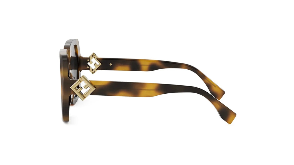 Fendi FE40161I acetate dark havana sunglasses - front view