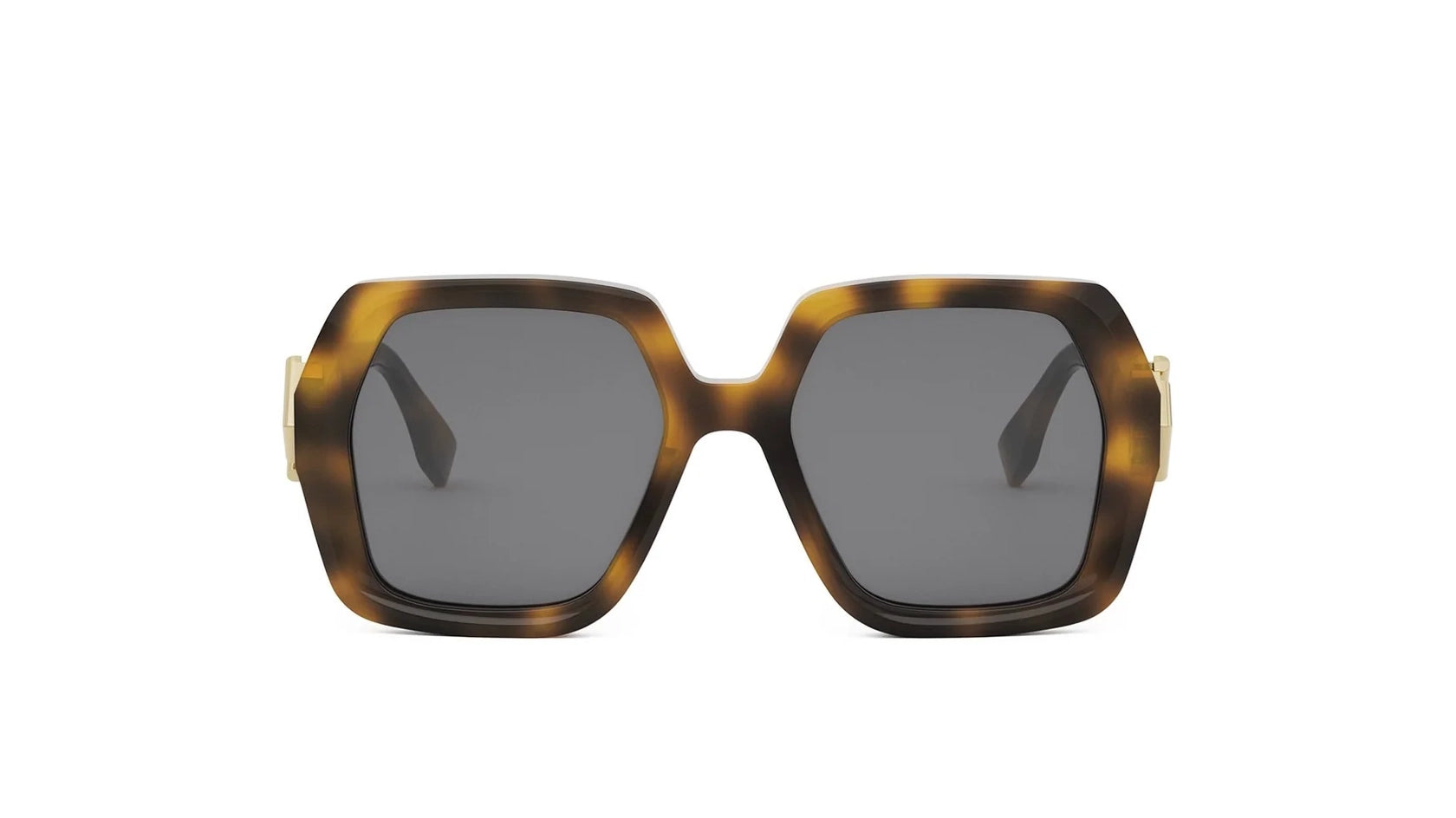 Fendi FE40161I acetate dark havana sunglasses - side view