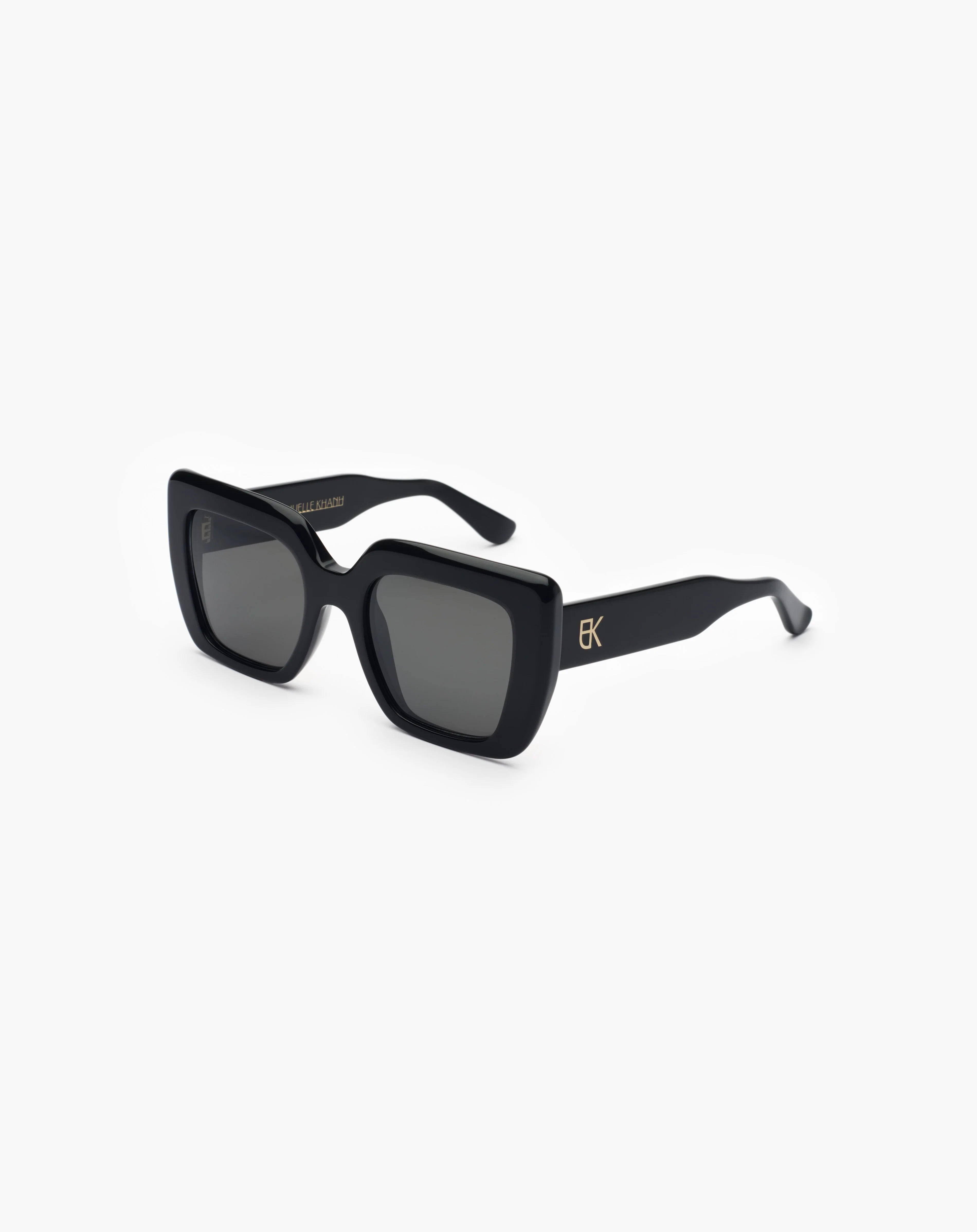 Emmanuelle Khanh Foxy 16 acetate black sunglasses - front view