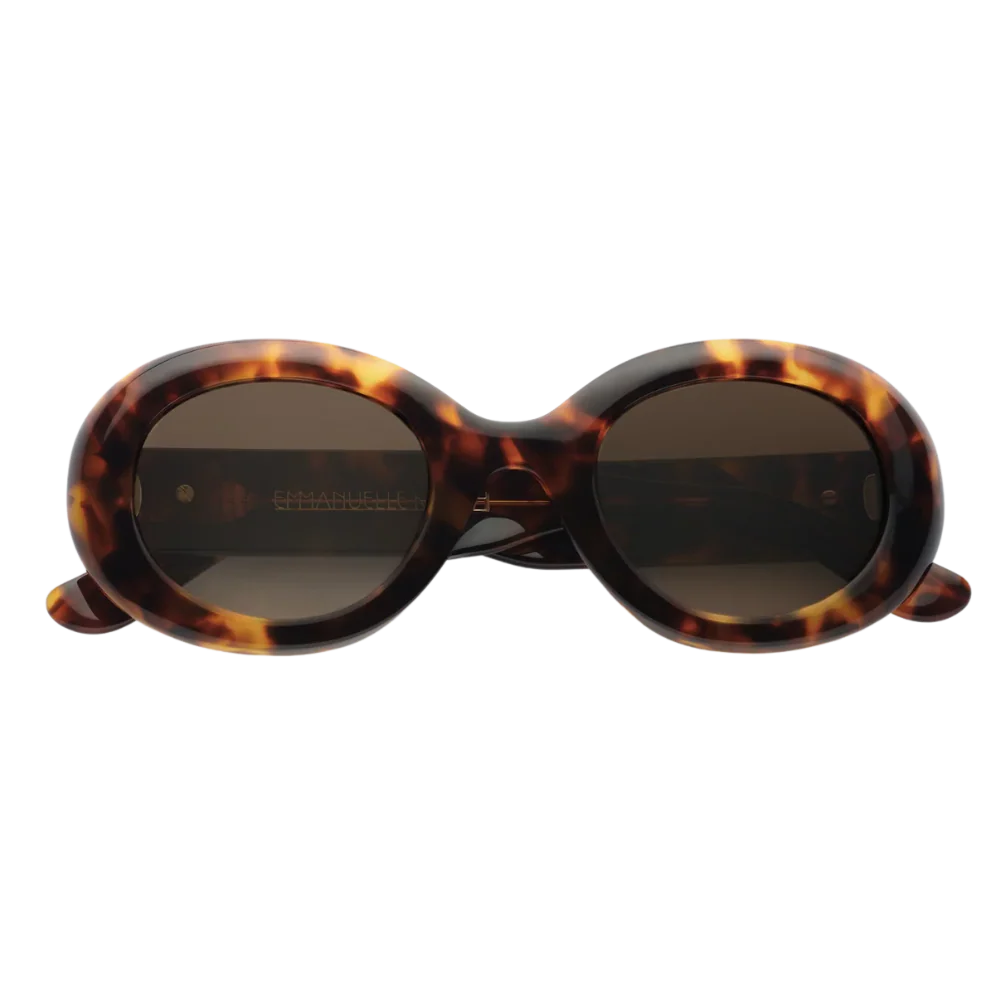 Emmanuelle Khanh Queen 006 acetate tortoise sunglasses - side view