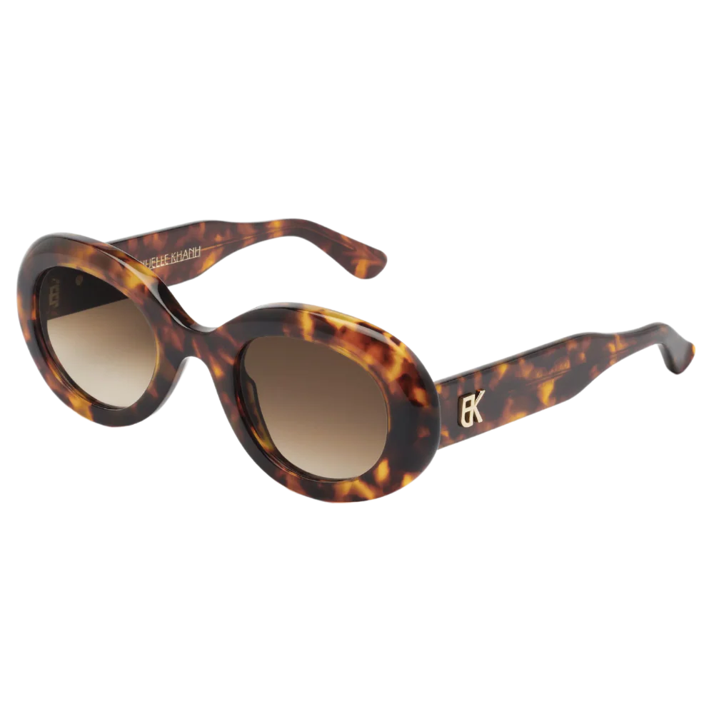 Emmanuelle Khanh Queen 006 acetate tortoise sunglasses - front view