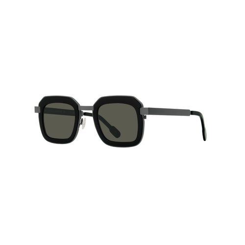 Anne & Valentin Sporter acetate black and grey sunglasses - front view