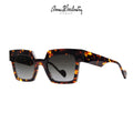 Anne & Valentin Stone acetate square sunglasses - front view