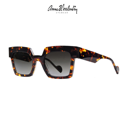Anne & Valentin Stone acetate square sunglasses - front view