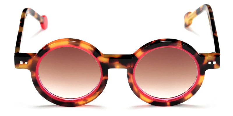Mini Be Addict 89 acetate tortoise and neon pink sunglasses - front view