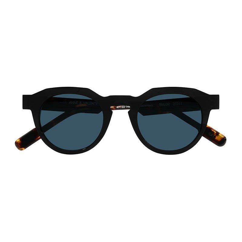 Anne & Valentin Sailor acetate black and havana sunglasses - side view