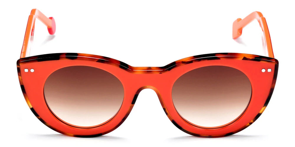 Sabine Be Cute Line 301 acetate tangerine and tortoise sunglasses - front view