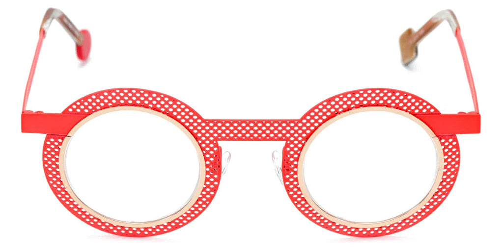 Sabine Be Gipsy Hole 500 metal neon orange and rose gold sunglasses - side view