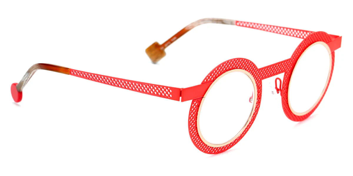 Sabine Be Gipsy Hole 500 metal neon orange and rose gold sunglasses - front view