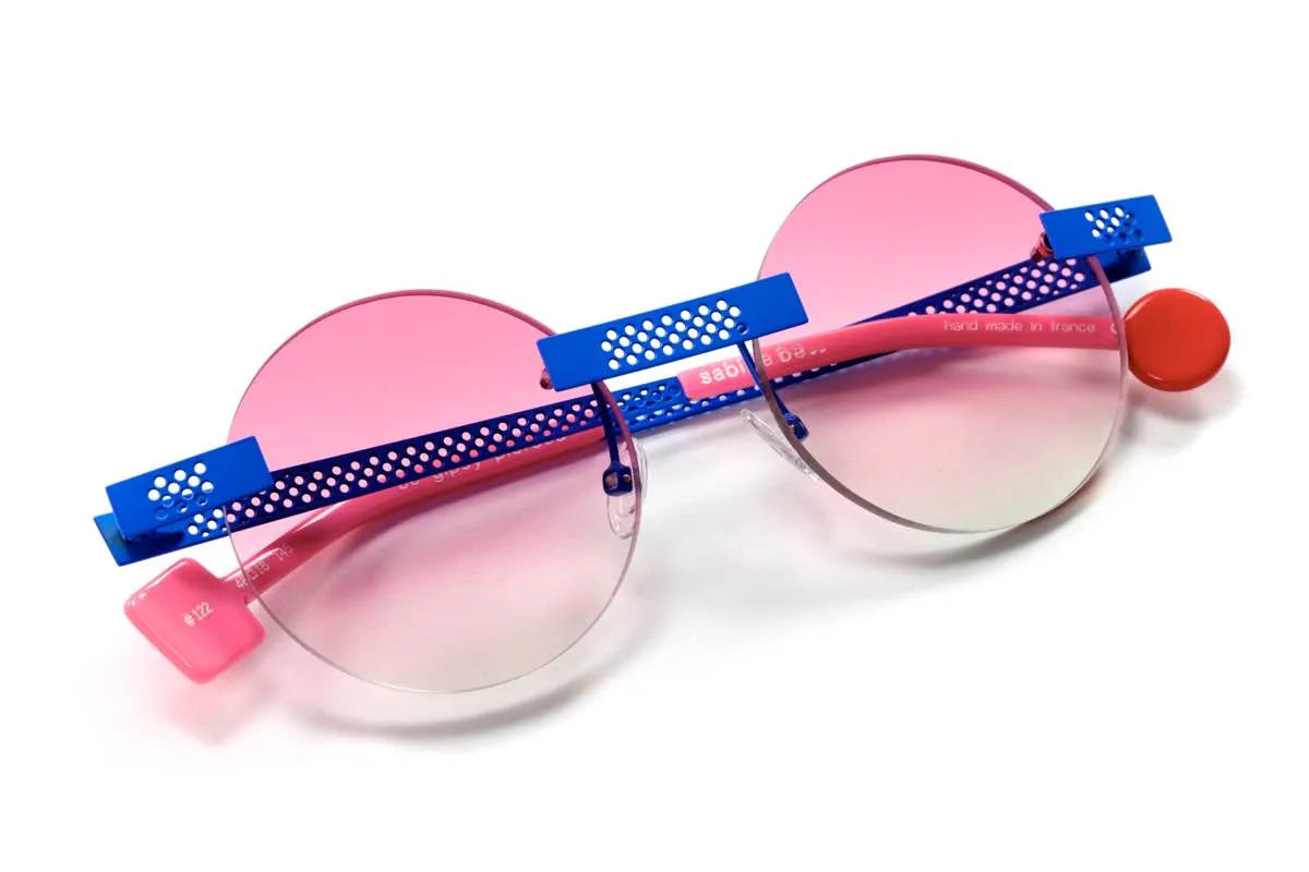Sabine Be Gipsy Pierced 122 metal Majorelle blue sunglasses - side view