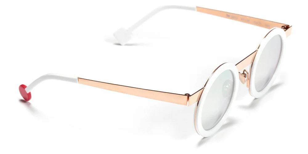 Sabine Be Gipsy 71 acetate white and rose gold sunglasses - side view