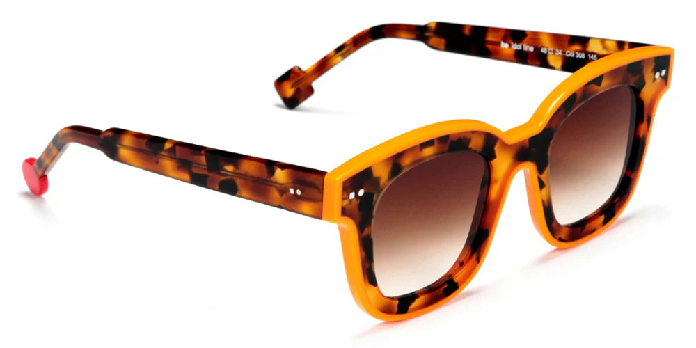 Sabine Be Idol Line 308 acetate tortoise and orange sunglasses - front view