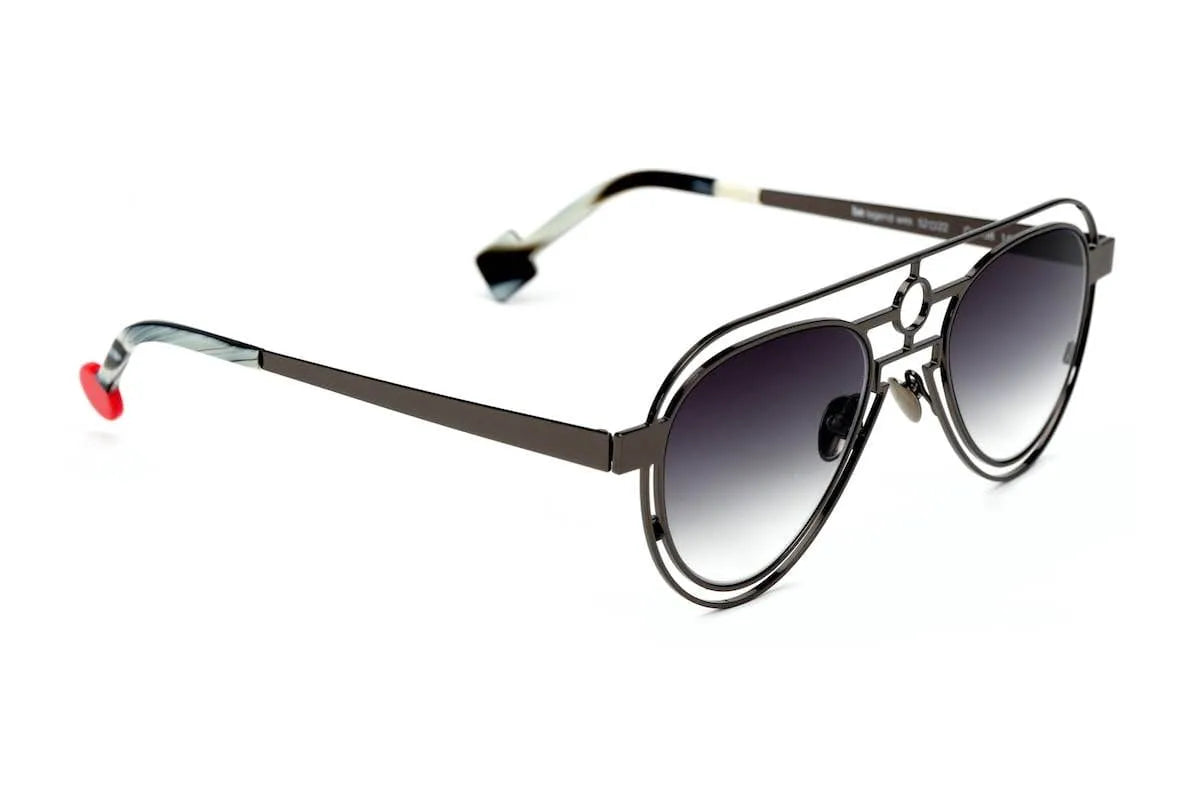 Sabine Be Legend Wire 138 metal ruthenium sunglasses - front view