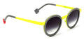Sabine Be Lucky 13 acetate grey and neon yellow sunglasses - front view