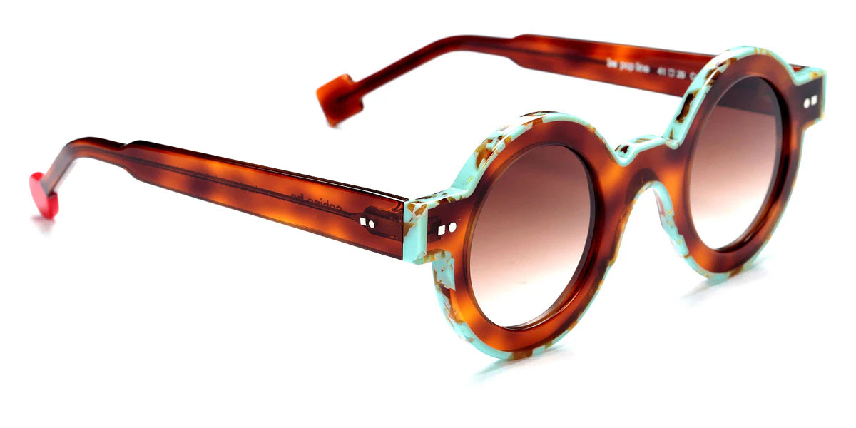 Sabine Be Pop Line 523 acetate blonde tortoise and turquoise sunglasses - side view