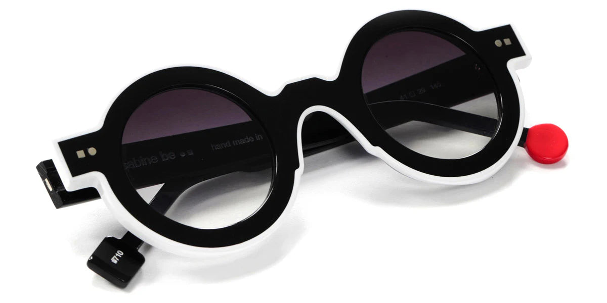 Sabine Be Pop Line 710 acetate black and white sunglasses - front view