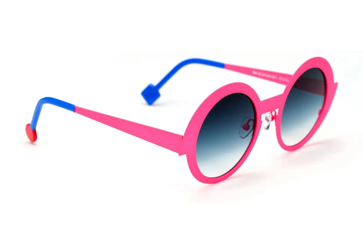 Sabine Be Val de Loire Slim 126 acetate pink and blue sunglasses - side view