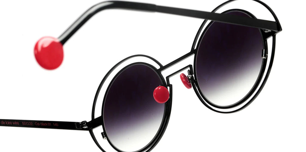 Sabine Be Val de Loire Wire 135 metal black sunglasses - front view