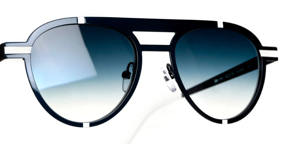 Sabine Be Chill 440 acetate navy blue and white sunglasses - front view