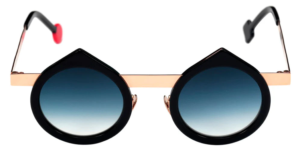 Sabine Be Yin 252 acetate black and rose gold sunglasses - front view