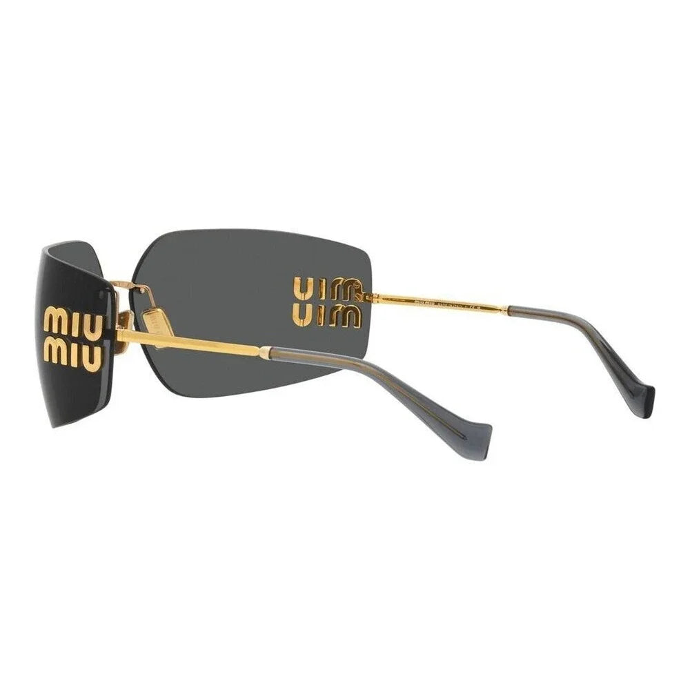 Miu Miu MU 54YS gold metal sunglasses - side view