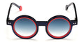 Mini Be Addict 121 acetate navy blue and red sunglasses - front view