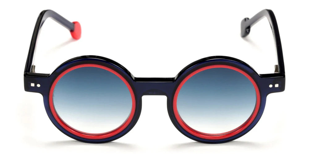 Mini Be Addict 121 acetate navy blue and red sunglasses - front view