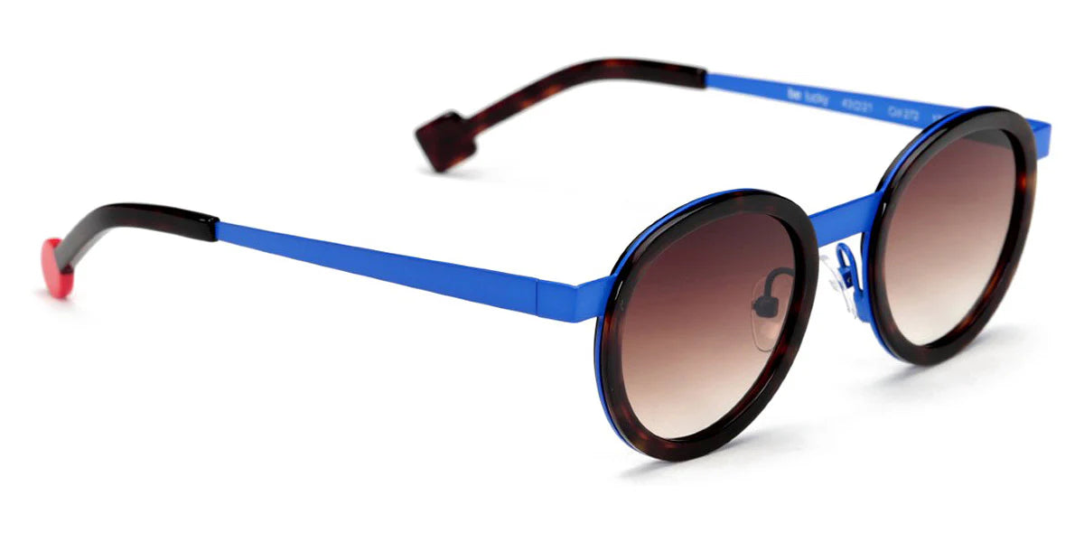 Mini Be Lucky 272 acetate cherry tortoise and Majorelle blue sunglasses - side view