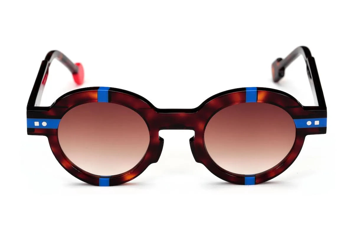 Mini Be Groom 453 acetate cherry tortoise and Majorelle blue sunglasses - front view
