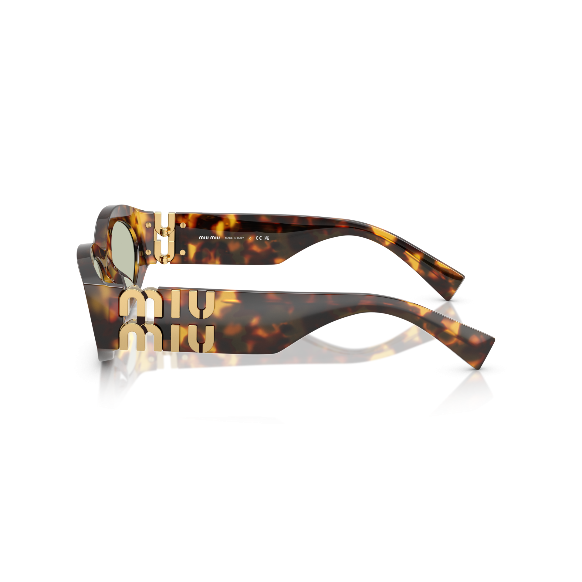 Miu Miu MU 11WS Honey Havana acetate sunglasses - front view