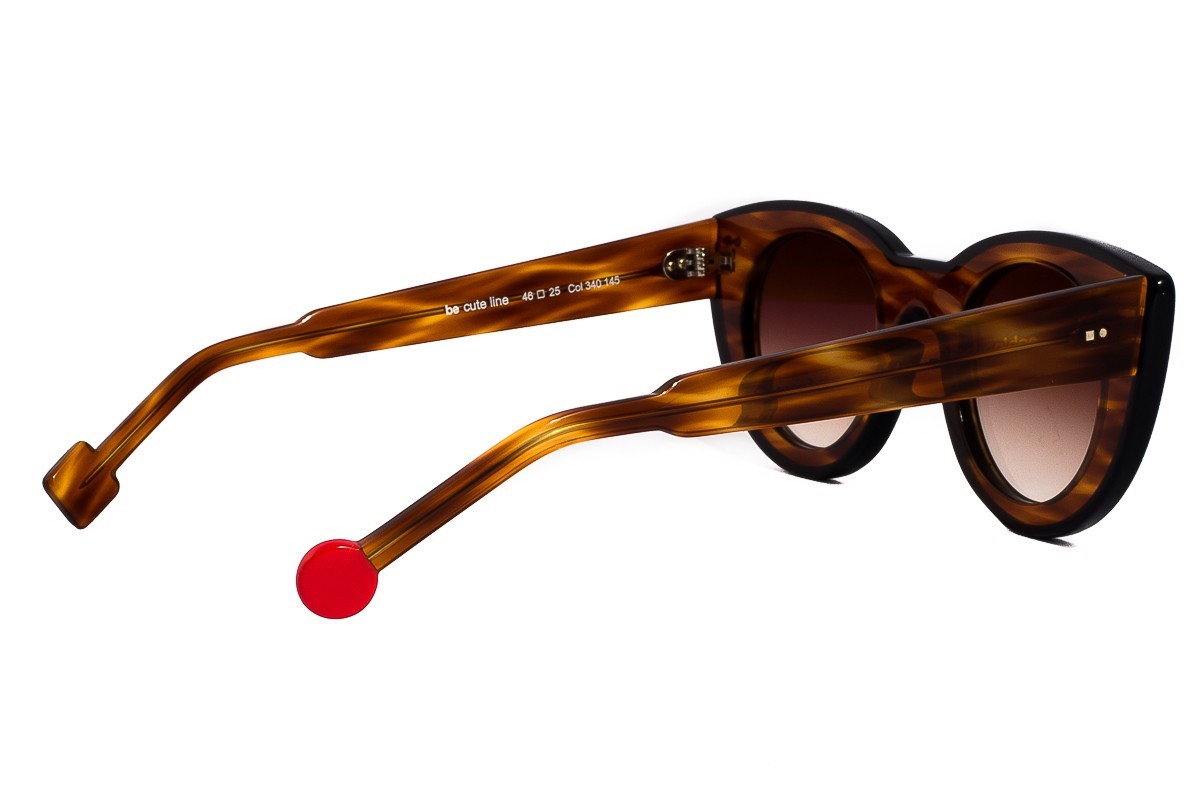 Sabine Be Cute Line 340 acetate tortoise and black sunglasses - side view