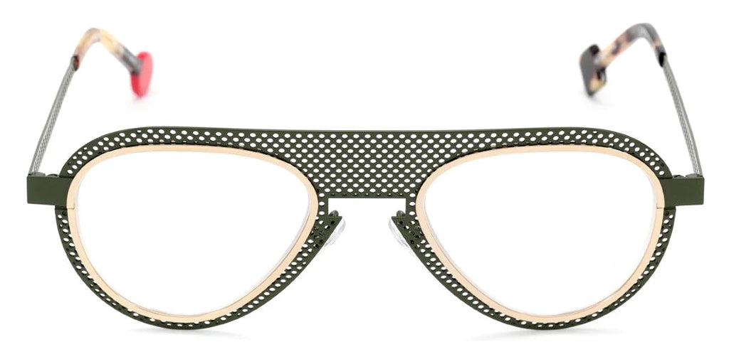Sabine Be Legend Hole 491 metal khaki and gold sunglasses - front view