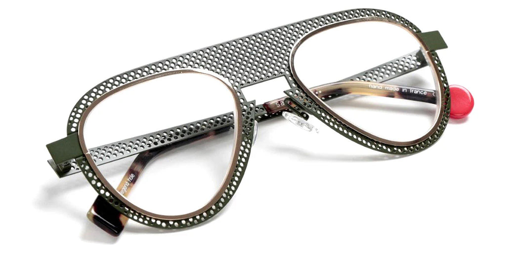 Sabine Be Legend Hole 491 metal khaki and gold sunglasses - side view