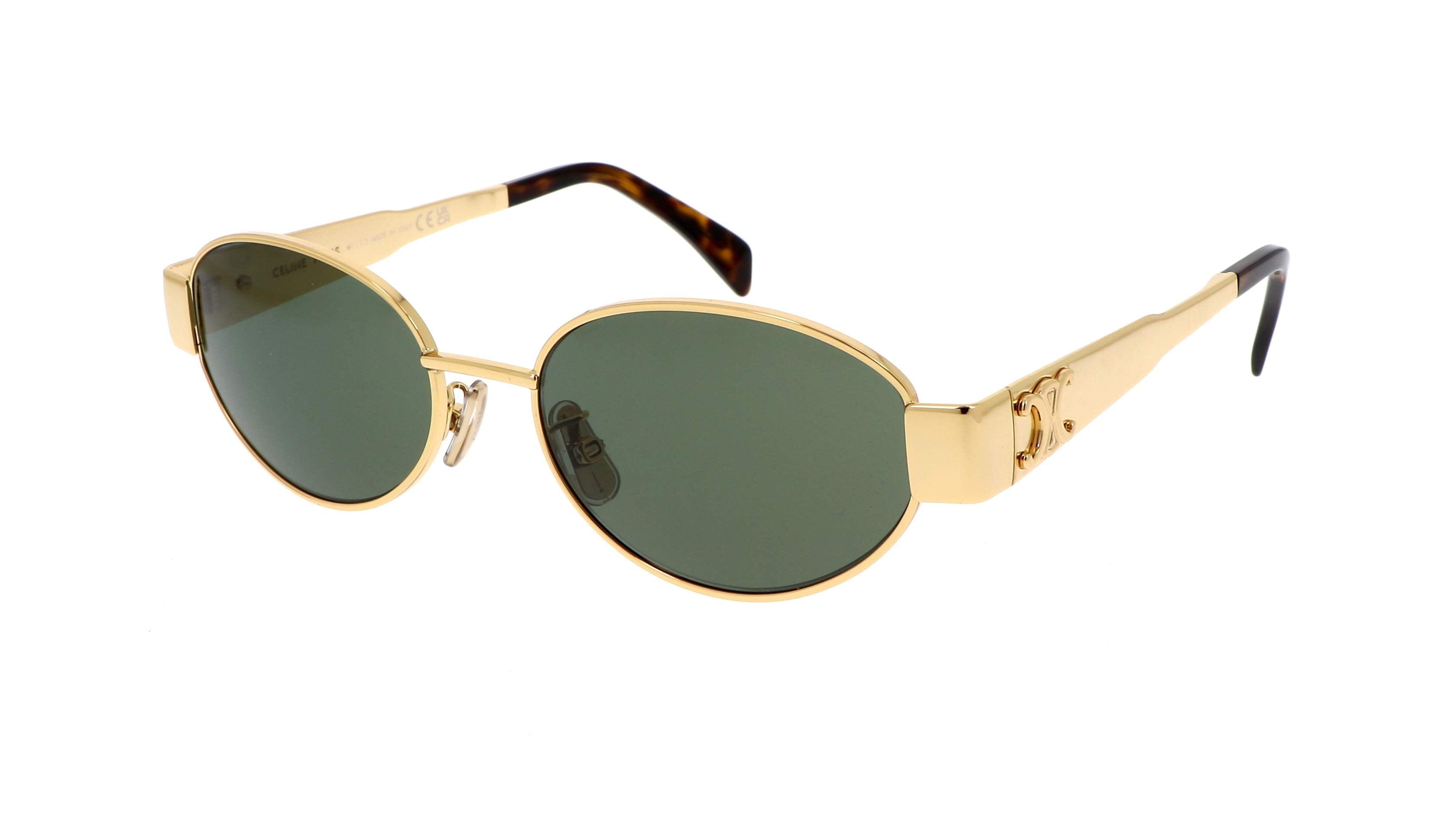 Celine CL40235U Triomphe metal gold sunglasses - front view