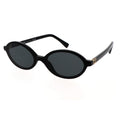 Miu Miu MU 04ZS black acetate round sunglasses - front view